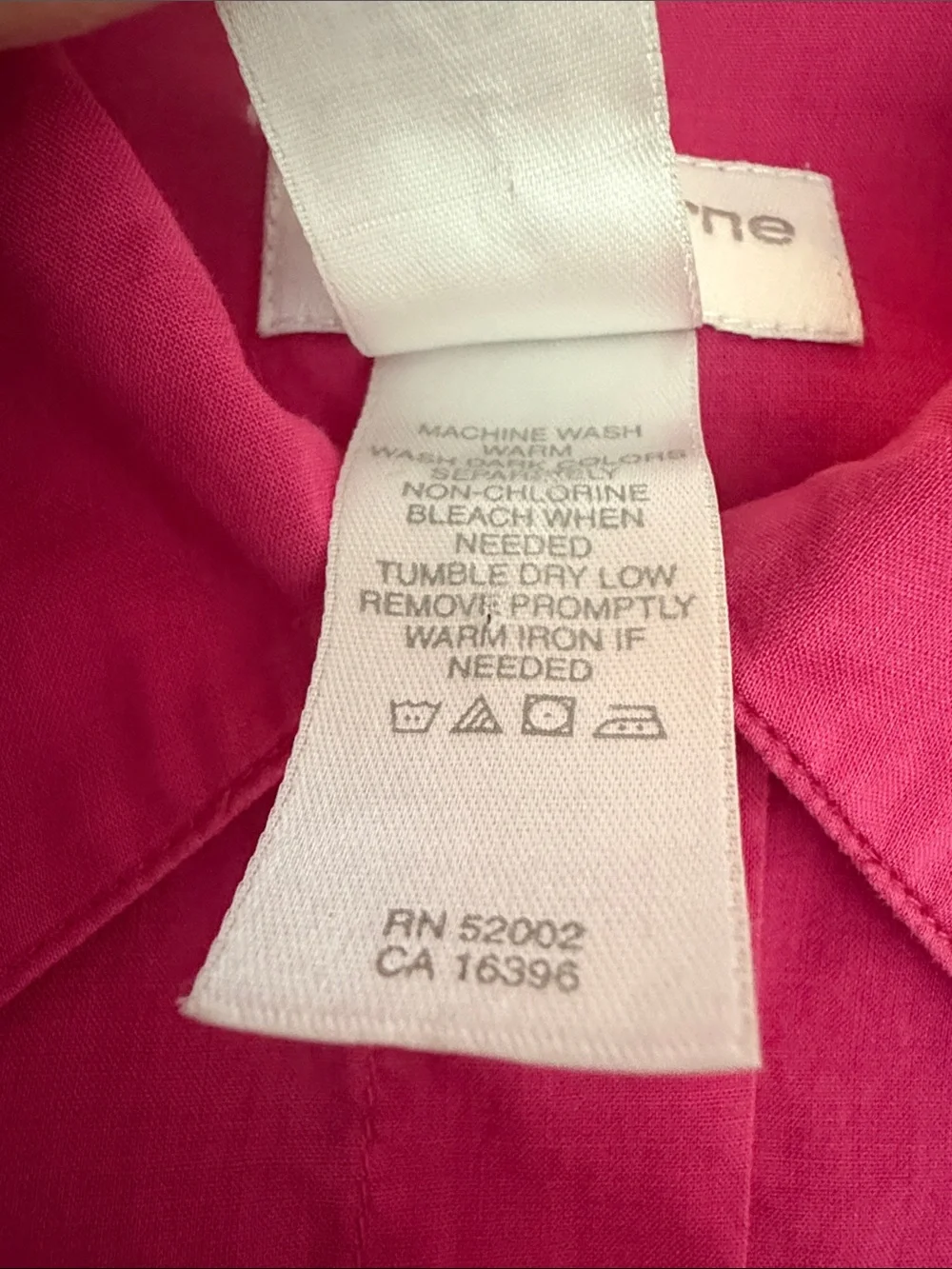 Liz Claiborne Hot Pink Button-Front Shirt